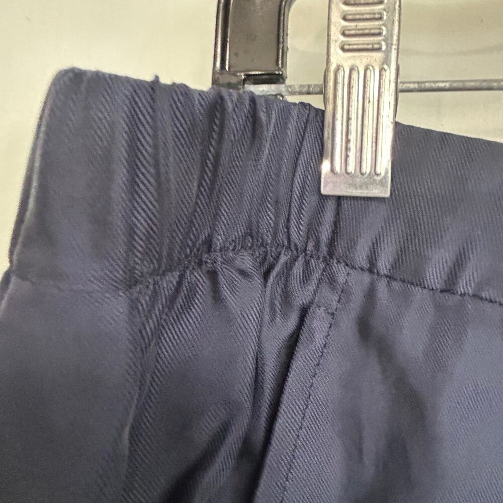 St. John Botique 100% Cupro Cotton Navy Slacks Women's Size L - Picture 4 of 7